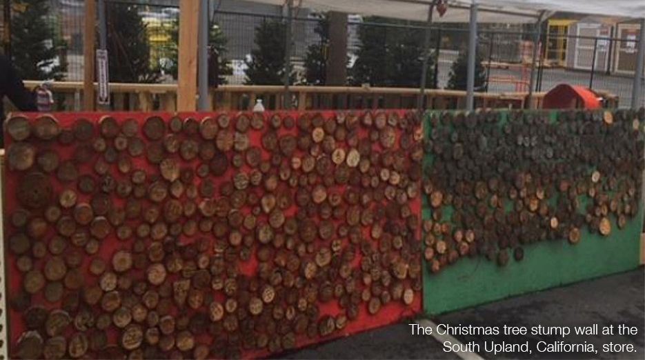 Christmas Tree Stump Wall