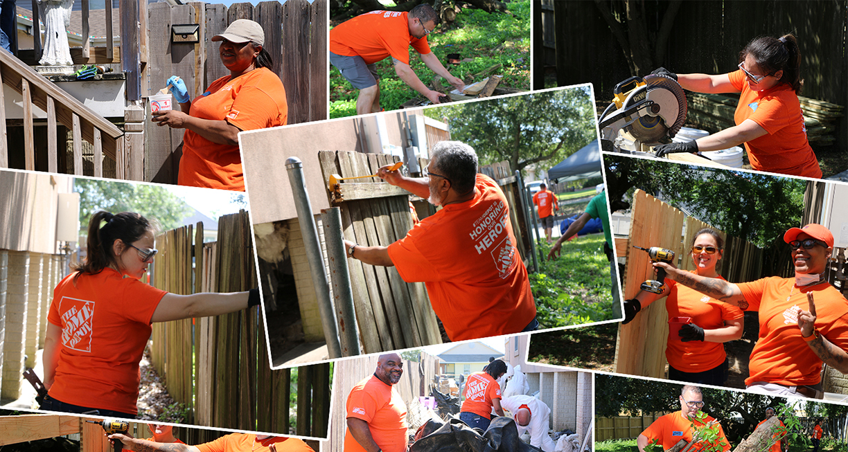 Collage of Team Depot projects