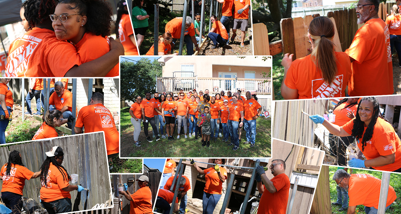 Collage of Team Depot projects