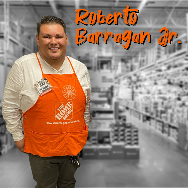 Roberto Barragan Jr. standing in front of a store aisle