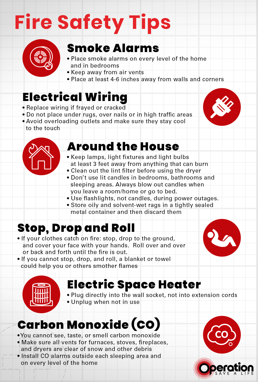 Fire Safety Tip infographic