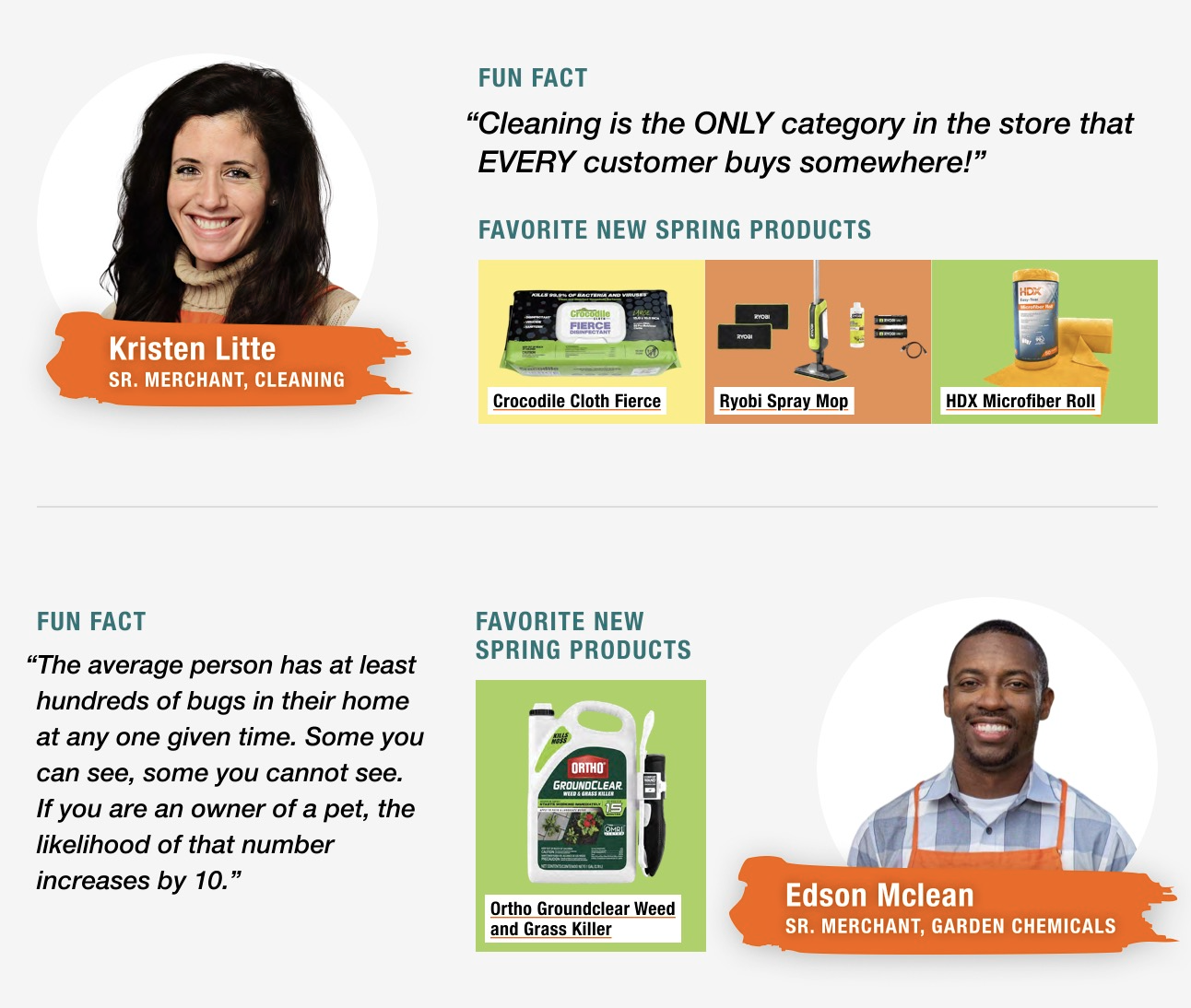 Infographic featuring 2 Home Depot merchants
