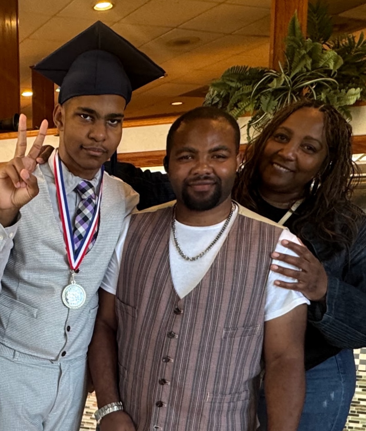 Yolanda with her sons