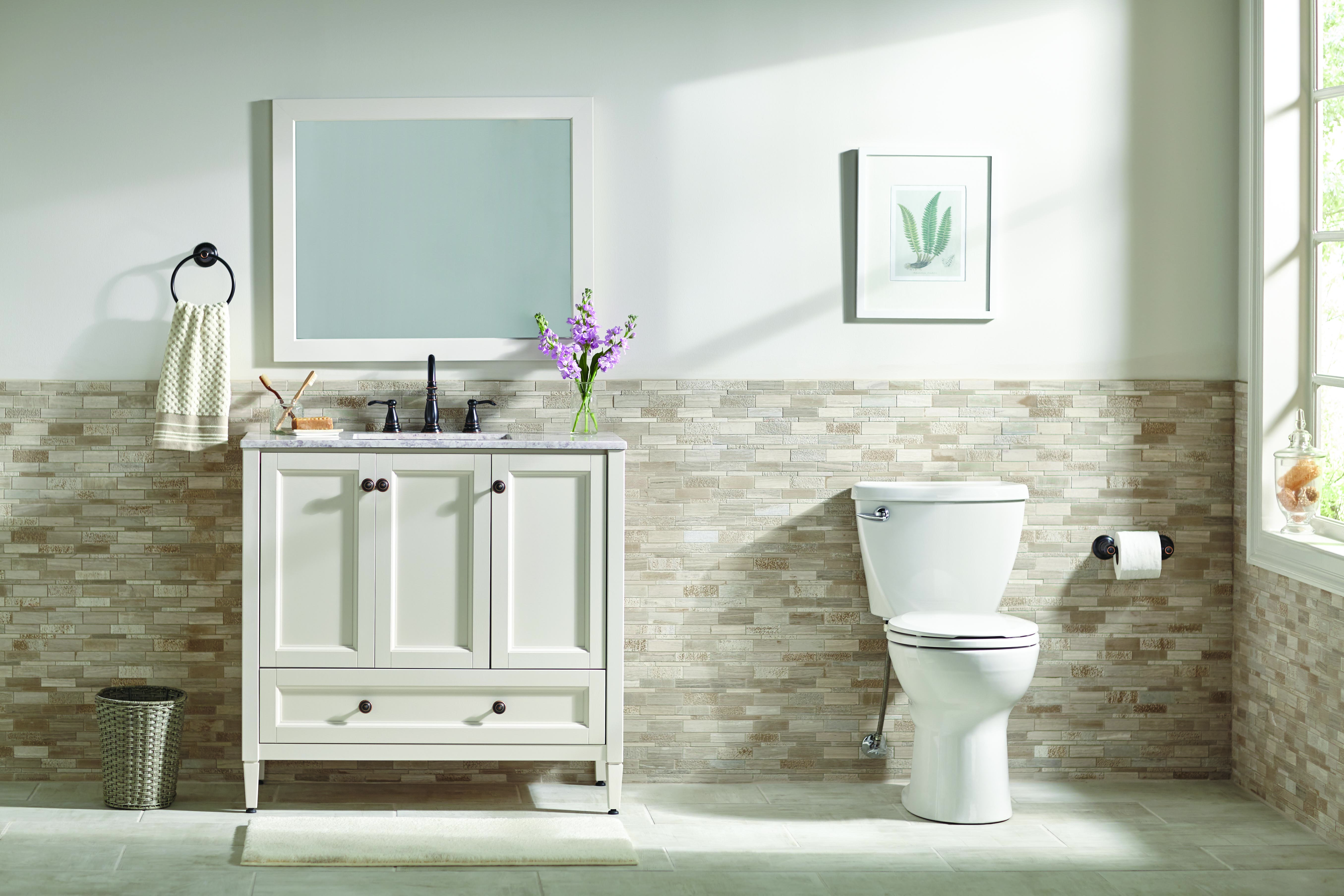 Bathroom with white vanity