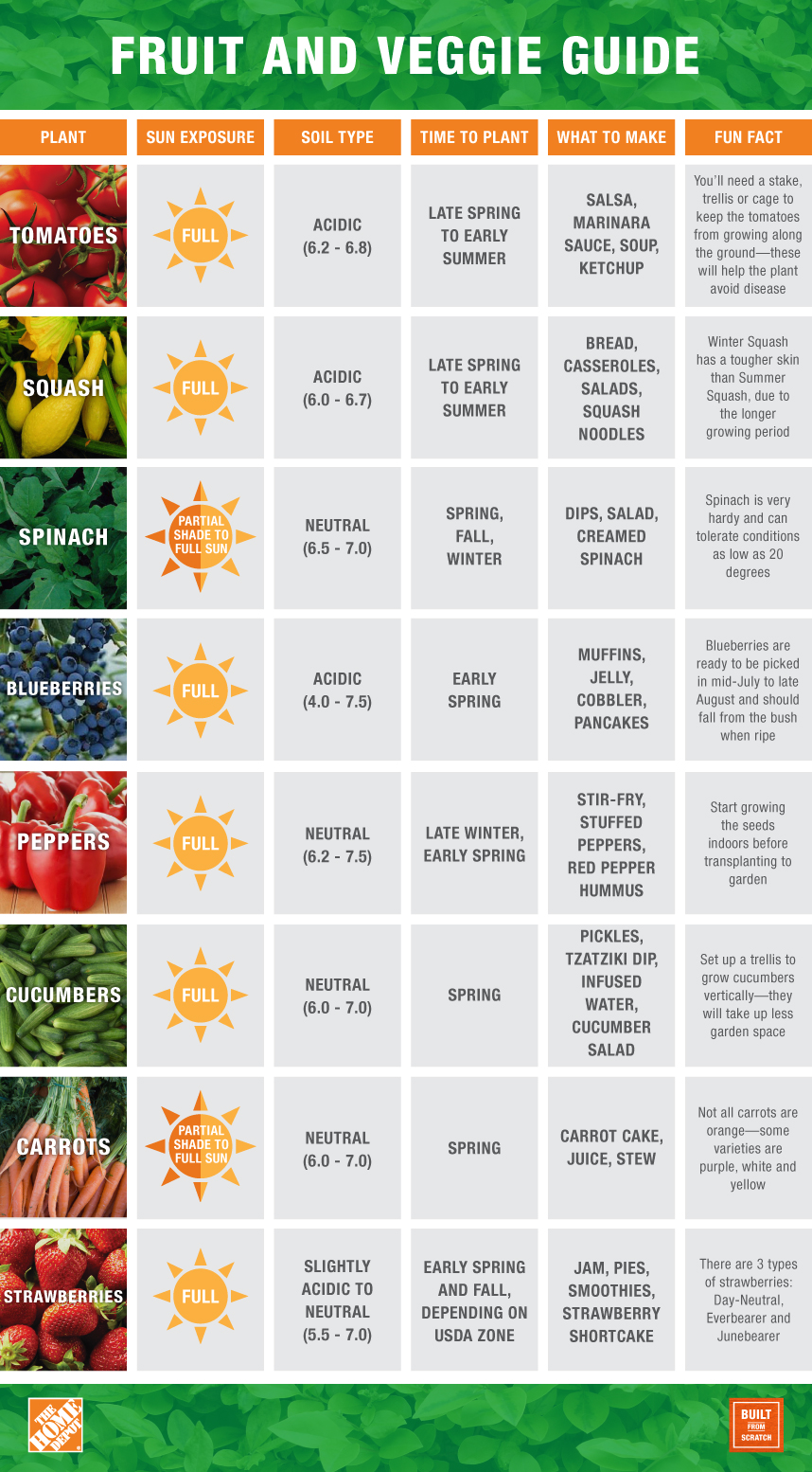 Fruit Growing Chart