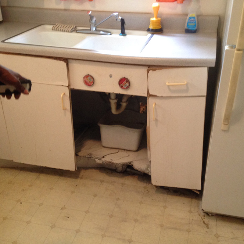 Kitchen in disrepair