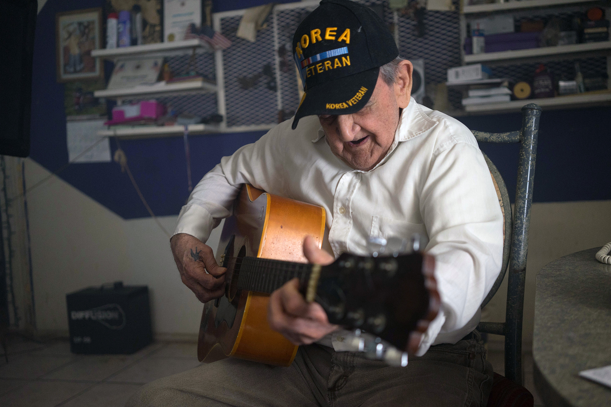 Bernardo playing guitar