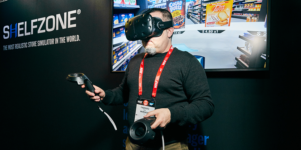 VR demo at NRF tech expo