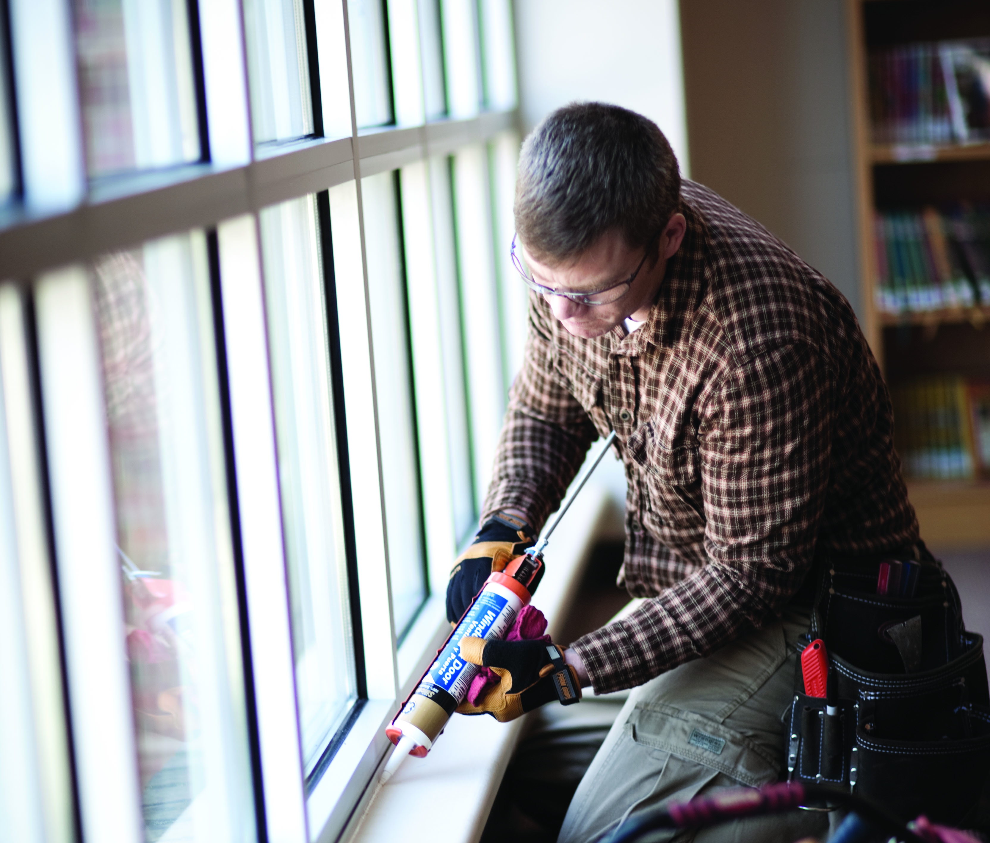 Caulking windows keeps energy inside 