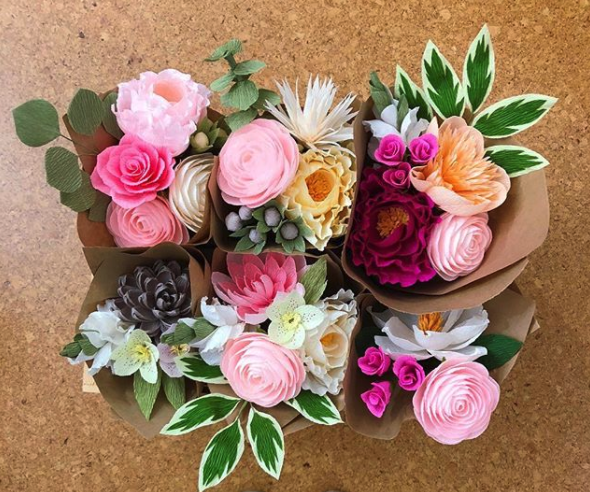 Paper flower bouquets 