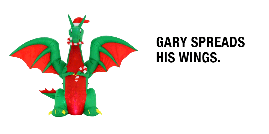 Gary the inflatable dragon
