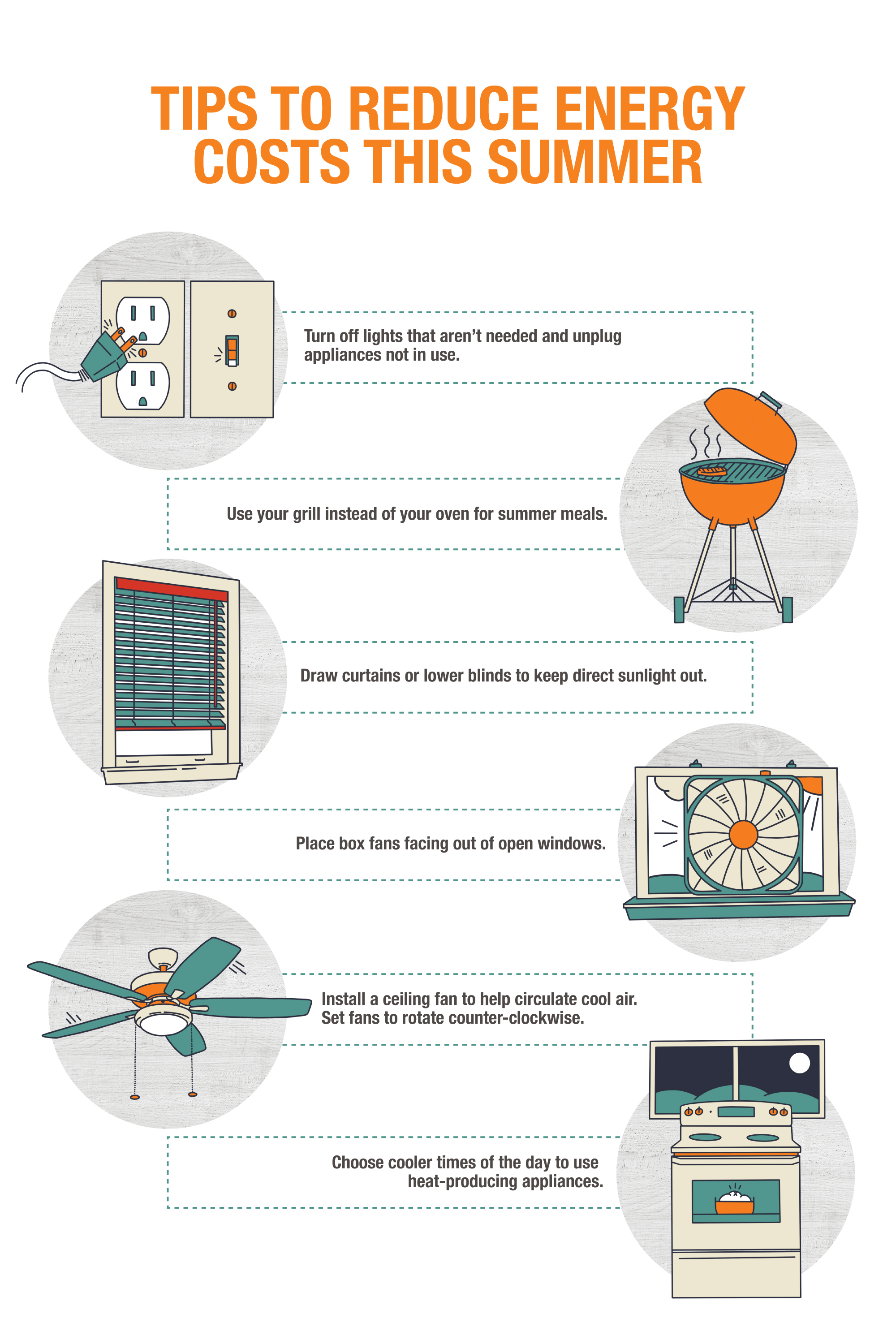 Six Tips to Give Your Energy Bills a Meltdown This Summer Infographic