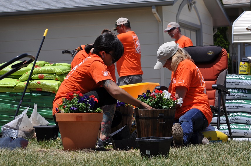 Team Depot volunteers at work