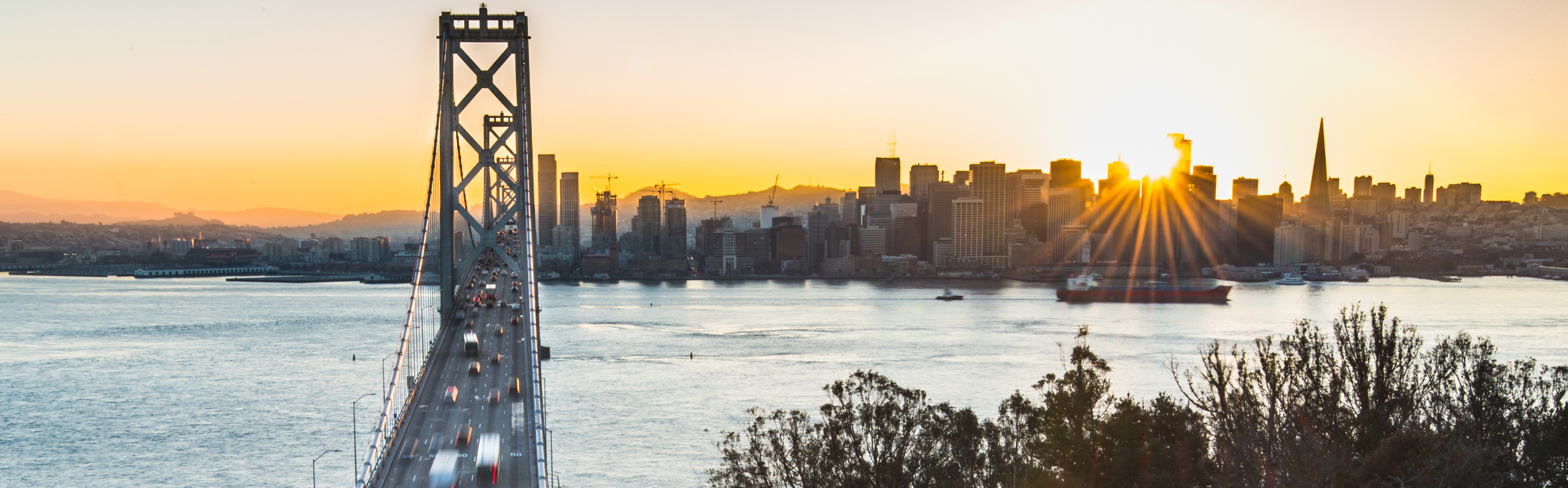 San Francisco bay in winter