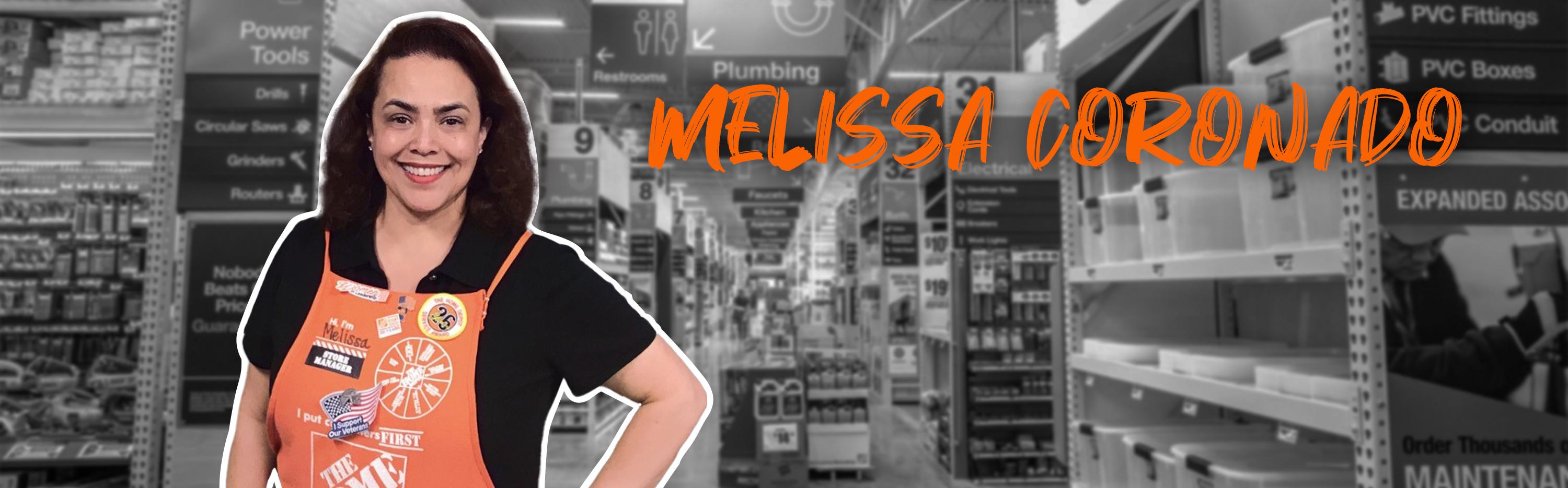 Melissa Coronado standing in front of an in-store aisle