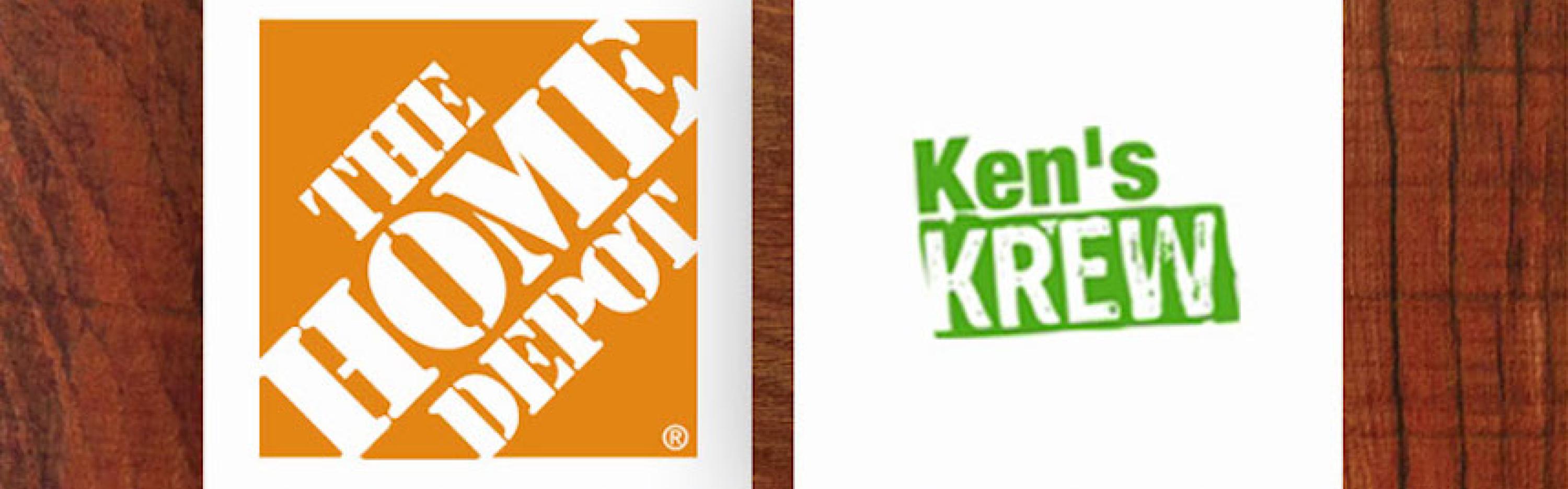 Home Depot and Ken's Krew logos