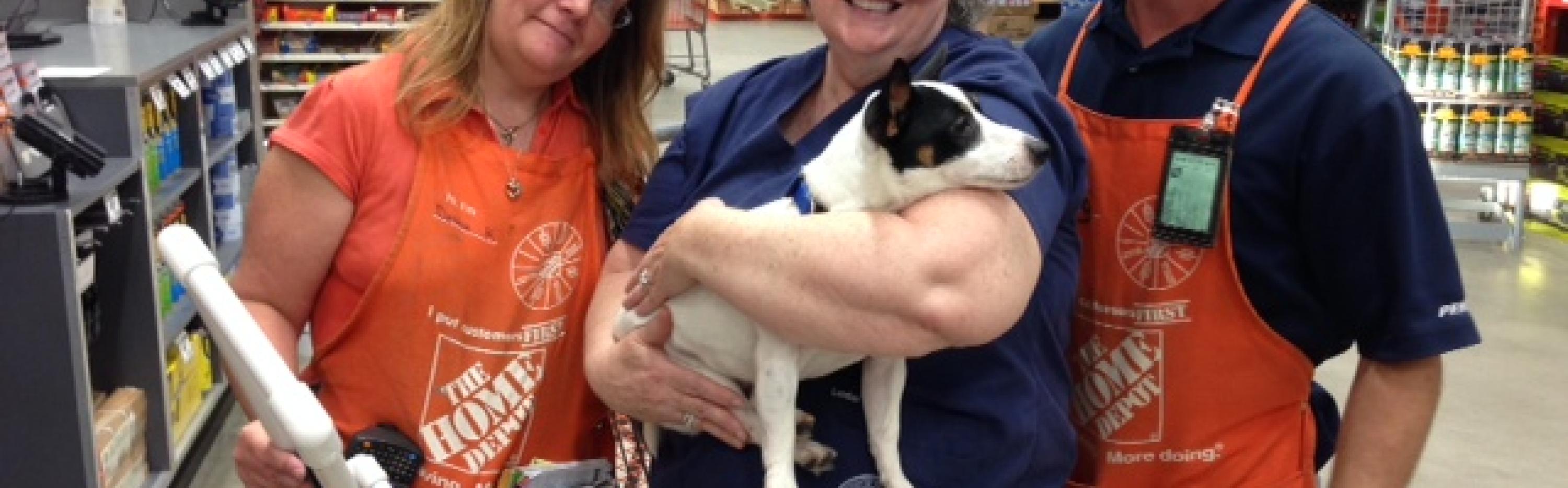 PARALYZED PUP GETS HELP FROM HOME DEPOT EMPLOYEES WITH DIY WHEELCHAIR