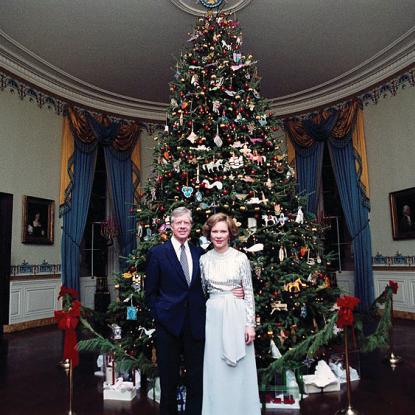 President and Mrs. Carter with the 1979 Blue Room Christmas Tree_WHHA