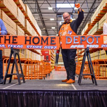 Board cutting ceremony at The Home Depot #597