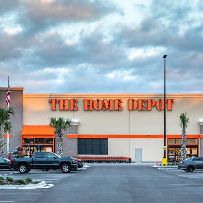 The front of a Home Depot store