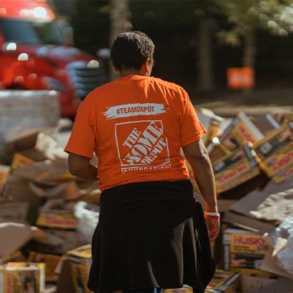 a team depot volunteer