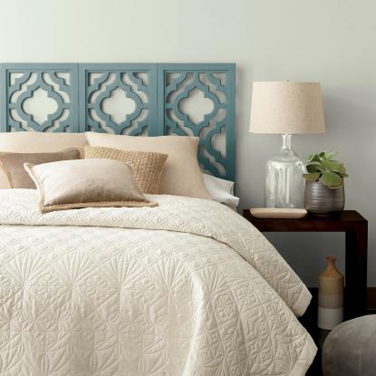Behr color of the year painted headboard