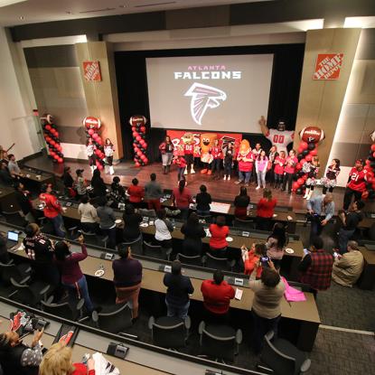 Home Depot associates cheer on Falcons