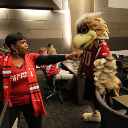 Home Depot associates cheer on Falcons