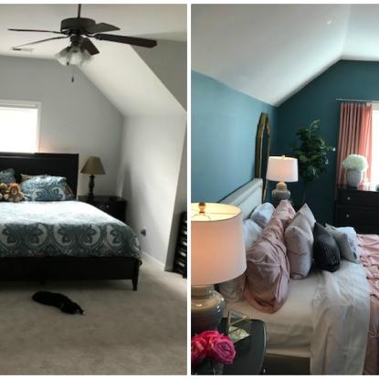 Team Depot before and after bedroom makeover