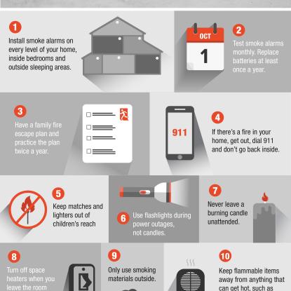 10 Tips for Fire Safety Infographic