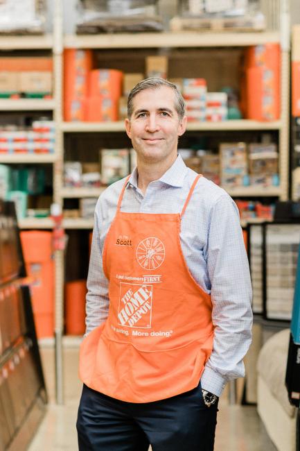 Scott Bomar standing in Home Depot store