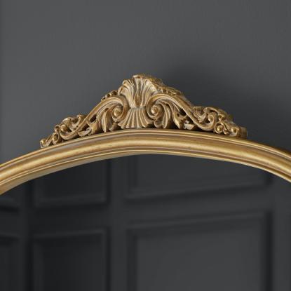A close up of a decorative mirror