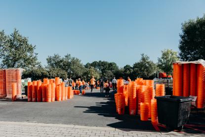 Disaster Relief Buckets about to be packed with essential supplies