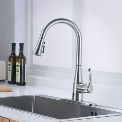 a kitchen sink and faucet