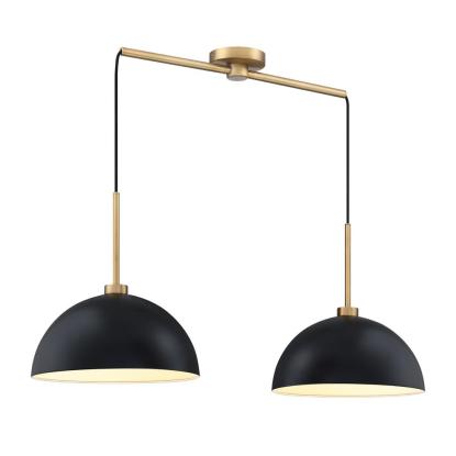 Nathan James 2-Light Pendant with Metal Shade