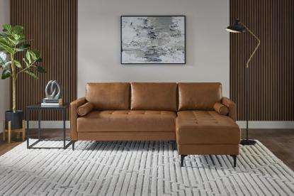 Faux Leather Sectional Sofa