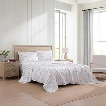 Windowpane King Sheet Set