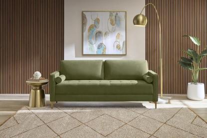 Olive Velvet Rectangle Sofa