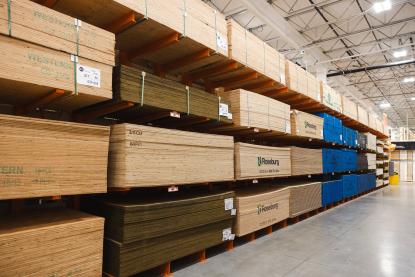 Lumber aisle at The Home Depot
