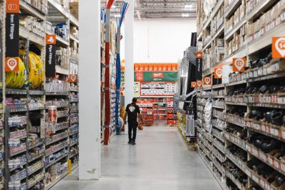 Store aisle at The Home Depot