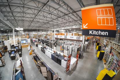 Kitchen department view at The Home Depo