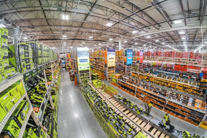 Power tool aisles at The Home Depot