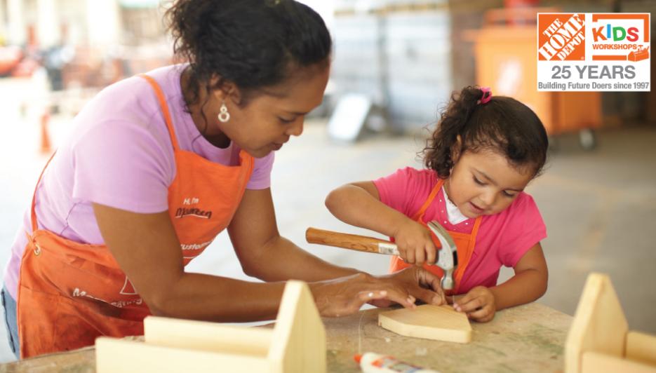 The first saturday of every month Home Depot hosts a FREE kid's